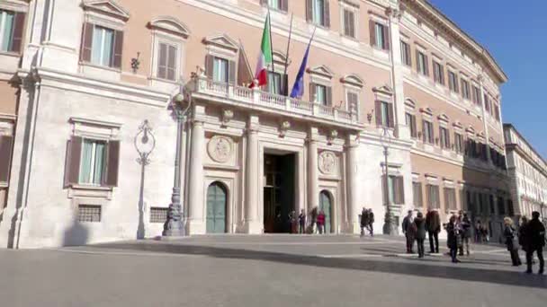 Glitch Effekt Palazzo Montecitorio Rom Italien Februari 2015 Barockpalats Som — Stockvideo