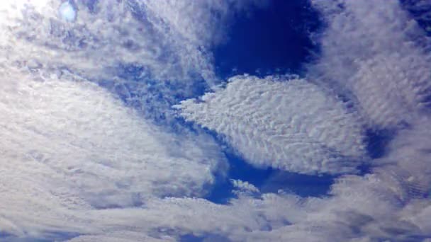 Efecto Fallo Técnico Sol Cielo Time Lapse Nubes Borrosas Vídeo — Vídeos de Stock