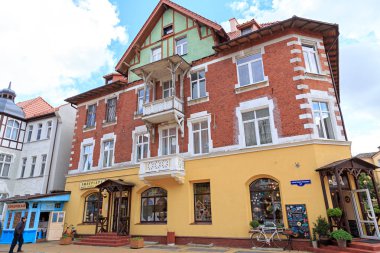 Rusya, Zelenogradsk - 22 Eylül 2018: bir pedestr bina