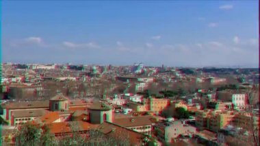 Aksaklık etkisi. Monumento a Vittorio Emanuele II (Vittoriano). Zoom. Video. UltraHD (4k)