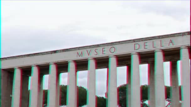 闪烁的效果 罗马音乐学院 意大利罗马 2015年2月22日 世界上最大的古罗马历史博物馆之一 Ultrahd — 图库视频影像