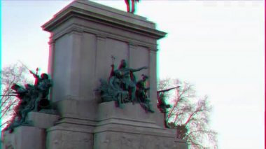 Aksaklık etkisi. Garibaldi Anıtı. Roma, Italya. Video. UltraHD (4k)