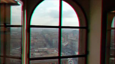 Aksaklık etkisi. Piazza del Risorgimento. Roma, Italya. Video