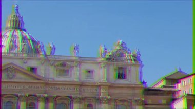 Aksaklık etkisi. Aziz Peter Bazilikası. Vatican City, Roma, Italya. Video