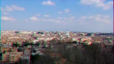 Aksaklık etkisi. Monumento a Vittorio Emanuele II (Vittoriano). Zoom. Video. UltraHD (4k)