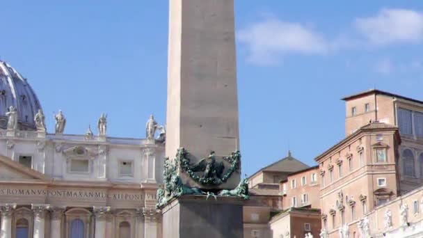 Efekt Glitch Egipski Obelisk Kaligula Vatican City Rzym Włochy Wideo — Wideo stockowe