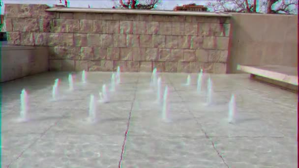 闪烁的效果 帕基斯博物馆附近的喷泉 意大利 Ultrahd — 图库视频影像