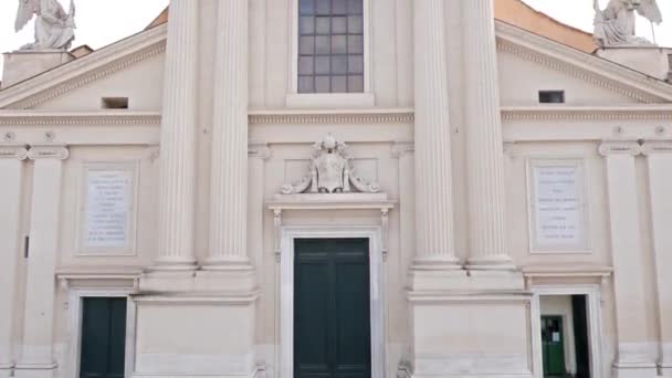 Efekt Glitch Chiesa San Rocco All Augusteo Rzym Włochy Wideo — Wideo stockowe
