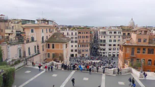 Rome Olaszország Február 2015 Grand Barokk Lépcsőház Rómában 138 Lépésből — Stock videók