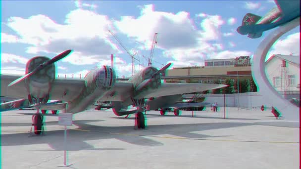 Škubnutí Vysokorychlostní Bombardér Mod 1936 Pyšma Ekaterinburg Rusko Srpen 2015 — Stock video