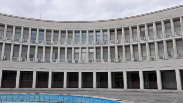 Aksaklık Etkisi Piazza Delle Nazioni Unite Üzerinde Bina Eur Bölgesi — Stok video