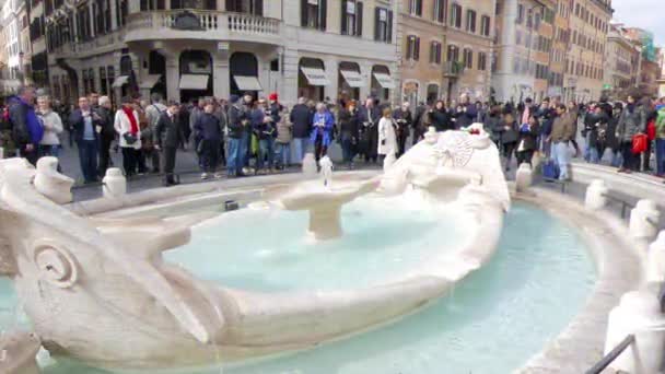 Rom Italien Februar 2015 Große Barocke Treppe Rom Besteht Aus — Stockvideo