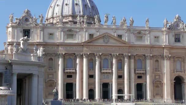 闪烁的效果 圣彼得大教堂 梵蒂冈 意大利 — 图库视频影像