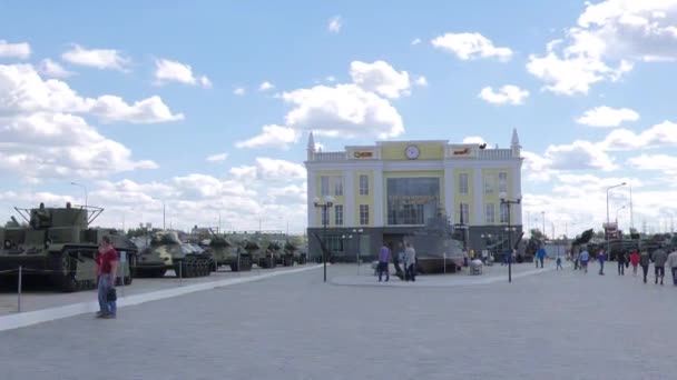Efekt Glitch Muzeum Sprzętu Wojskowego Bitwa Chwała Urals Pyshma Jekaterynburg — Wideo stockowe