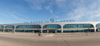 Novosibirsk, Rusya - 17 Ağustos 2018: Tolmachevo uluslararası 