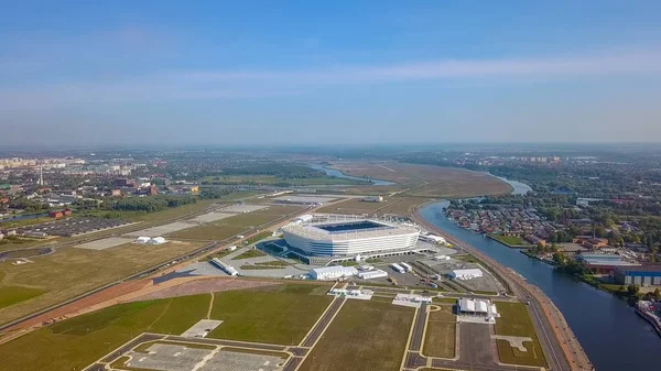 Ryssland Kaliningrad September 2018 Flygfoto Över Stadion Kaliningrad Fotbollsarena Kaliningrad — Stockfoto