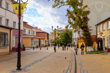 Rusya, Zelenogradsk - 22 Eylül 2018: Yeni yaya cadde - Kurortny umudu