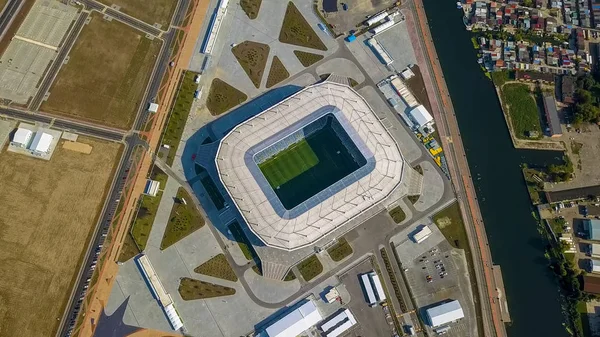 Russland Kaliningrad September 2018 Luftaufnahme Des Stadions Kaliningrad Eines Fußballstadions — Stockfoto