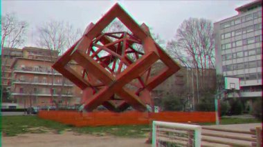 Aksaklık etkisi. Parco Viale Tiziano 'da tasarım. Roma, Italya