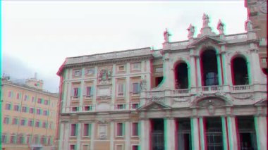 Aksaklık etkisi. St. Mary Major Bazilikası. Roma, Italya. Video. UltraHD (4k)