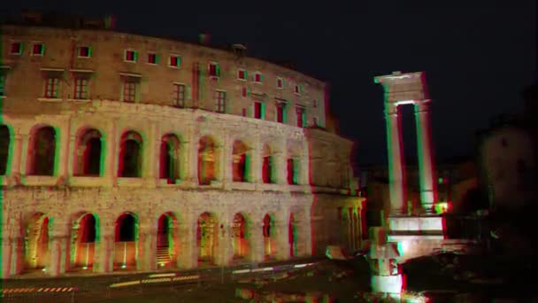 Efecto Fallo Técnico Teatro Marcello Roma Italia Vídeo Ultrahd — Vídeo de stock