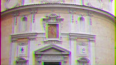 Arıza etkisi. Chiesa di San Bernardo alle Terme. Roma, İtalya. Video