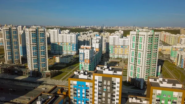 Neubauten Einem Neuen Gebiet Der Stadt Jekaterinburg Panoramablick Auf Die — Stockfoto