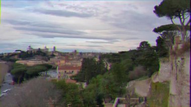 Aksaklık etkisi. Ponte Palatino, Roma, Italya. Video. UltraHD (4k)
