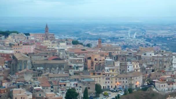 Efek Glitch Tivoli Panorama Pagi Italia Video Ultrahd — Stok Video