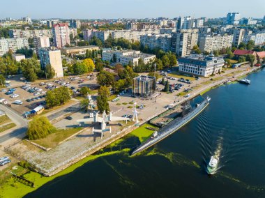 Rusya, Kaliningrad - 21 Eylül 2018: Dolgu ile demirleyen
