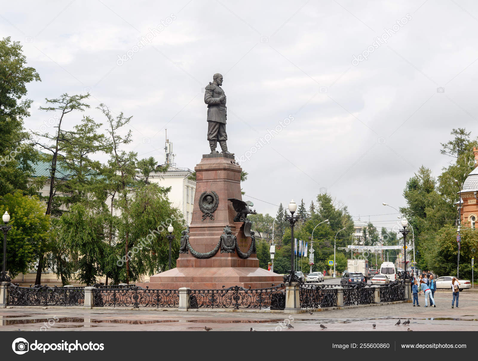 Russia Irkutsk July 25 2018 Monument To Alexander Iii All