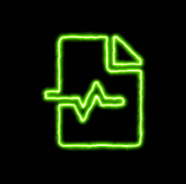 File verde al neon simbolo medico — Foto Stock