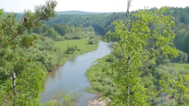 Glitch Effekt Floden Serga Sverdlovsk Region Ryssland Video Ultrahd — Stockvideo