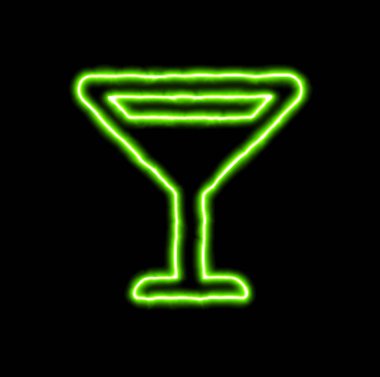 Cam martini sembol yeşil 