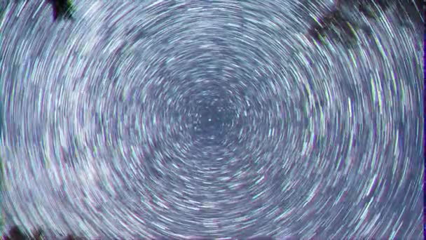 Effet scintillant. Traces stellaires en forme de longues lignes. Timelapse. Vidéo. UltraHD (4K )