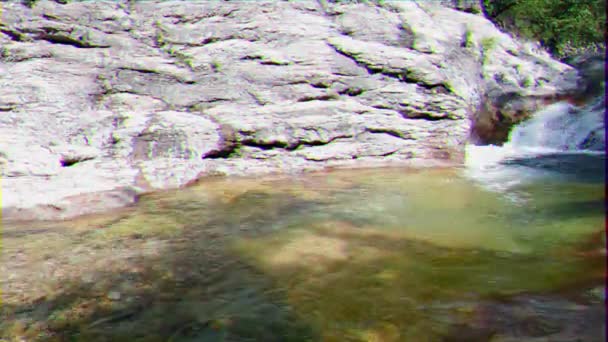 Efecto Fallo Técnico Bath Youth Gran Cañón Crimea Vídeo Ultrahd — Vídeo de stock