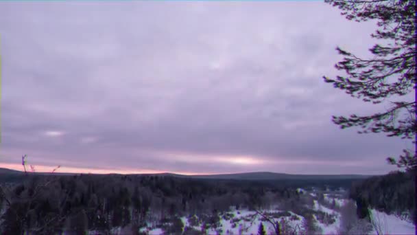 Effet Scintillant Matin Hiver Couvert Vidéo Ultrahd — Video