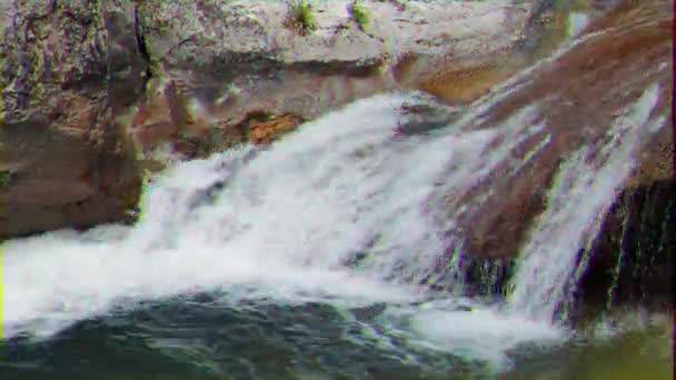 Aksaklık Etkisi Büyük Kanyon Banyo Gençliği Kara Göl Gölü Kırım — Stok video