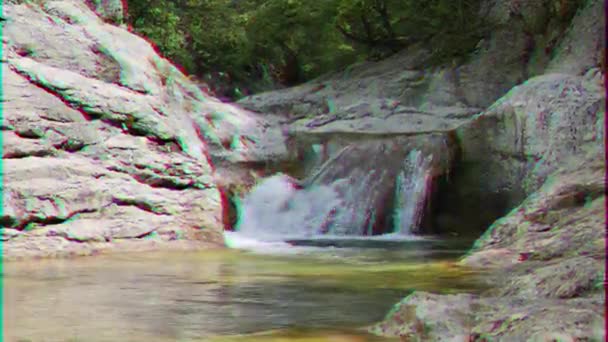 Glitch Effekt Bath Youth Grand Canyon Krim Video Ultrahd — Stockvideo