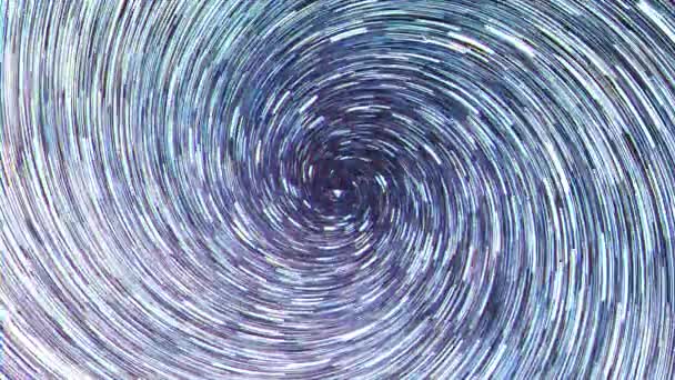 Effet scintillant. Les étoiles tracent une ligne dans le ciel. vis spirale. Bonne nuit, Russie. Vidéo. UltraHD (4K )