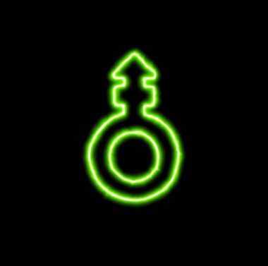 strok Yeşil Neon sembol 