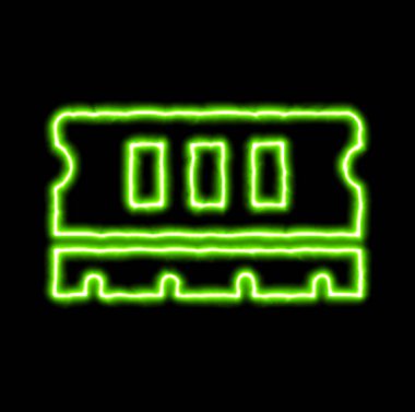 Yeşil Neon sembol bellek 