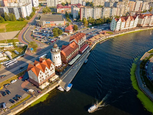 Russland, Kaliningrad - 21. September 2018: Luftaufnahme der Stadt — Stockfoto