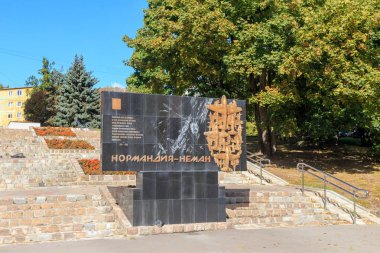 Rusya, Kaliningrad-25 Eylül 2018: pilot Anıtı