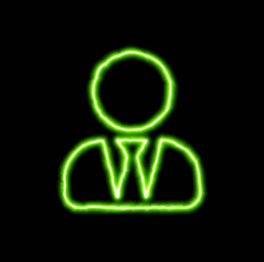 sembol Kullanıcı kravat Yeşil Neon 