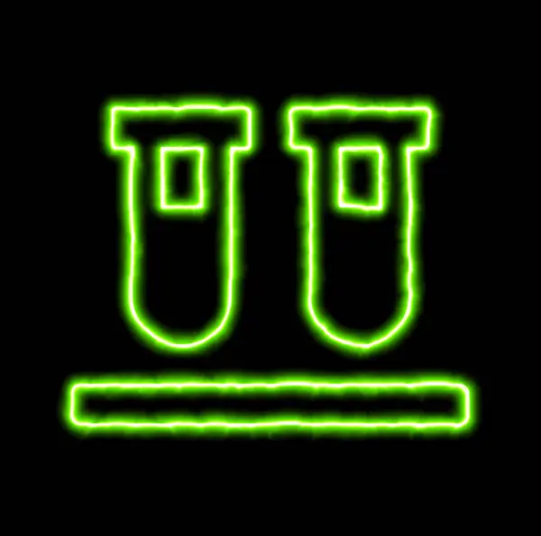 Zielony symbol Neon fiolki — Zdjęcie stockowe