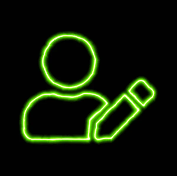 green neon symbol user edit