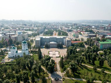 Rusya, Irkutsk-25 Temmuz 2018: ebedi alev. Savaş Anıtı. Sq