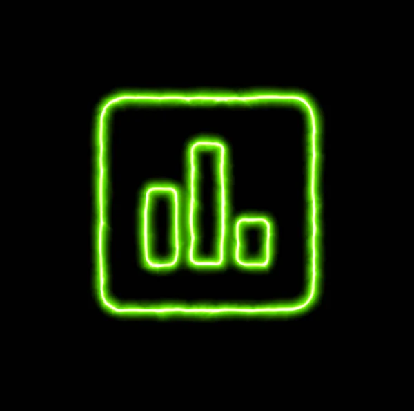 Groene neon symbool poll — Stockfoto