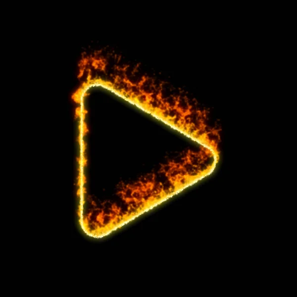 O símbolo jogar queimaduras no fogo vermelho — Fotografia de Stock